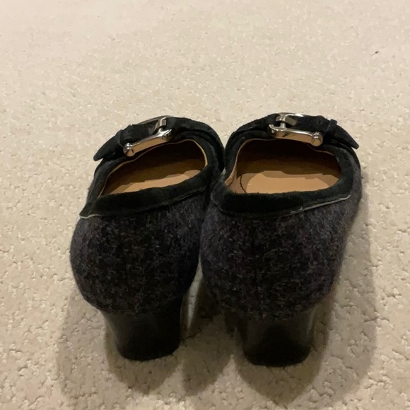 Nine West houndstooth like plaid patterned low heels EI - Picture 3 of 6